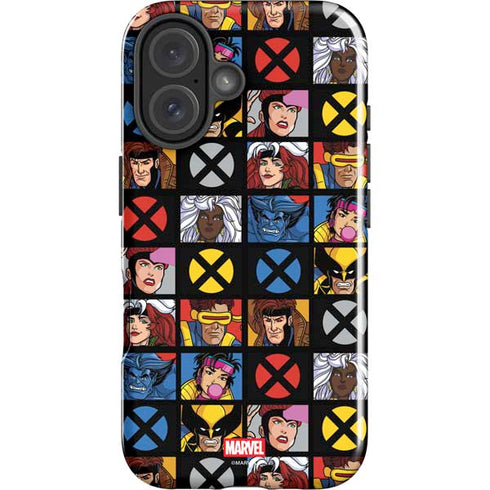 Marvel X-Men Pattern iPhone 16 Impact Case