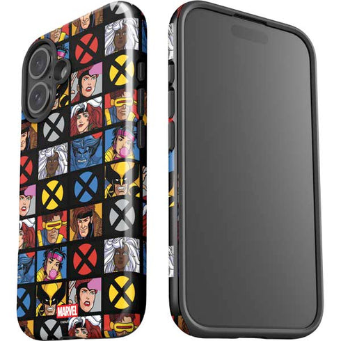 Marvel X-Men Pattern iPhone 16 Impact Case