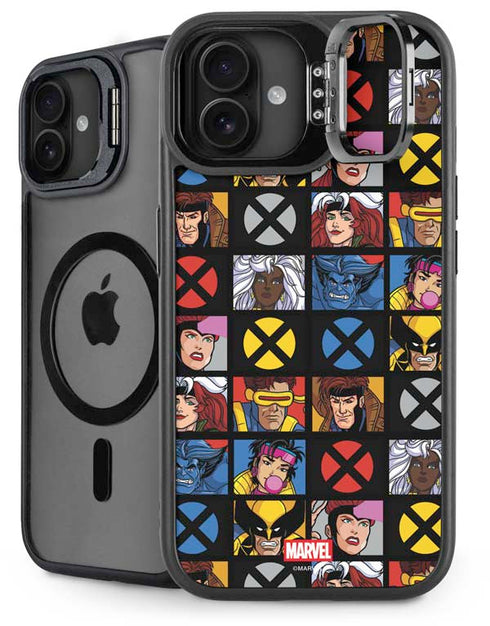 Marvel X-Men Pattern iPhone 16 Kickstand Case