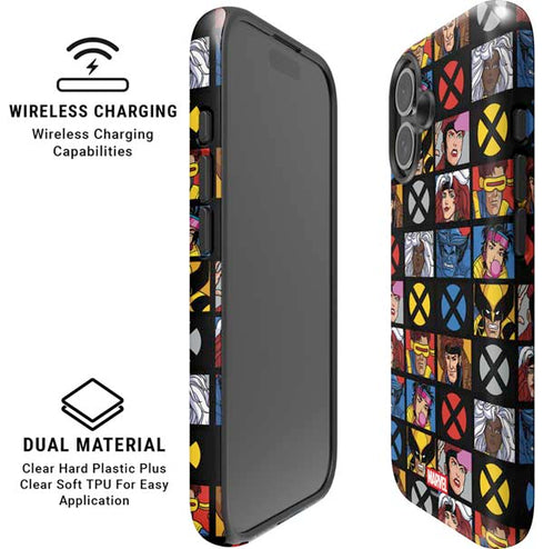 Marvel X-Men Pattern iPhone 16 Plus Magsafe Impact Case