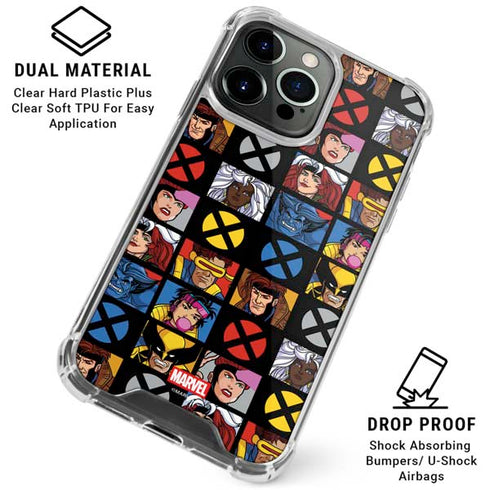 Marvel X-Men Pattern iPhone 16 Pro Max Clear Case