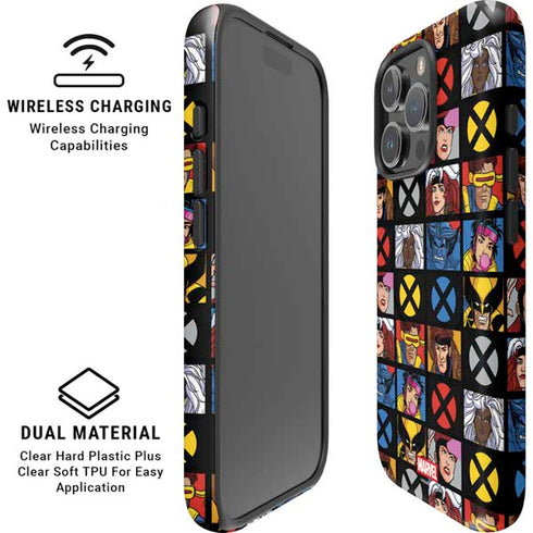 Marvel X-Men Pattern iPhone 16 Pro Max Magsafe Impact Case