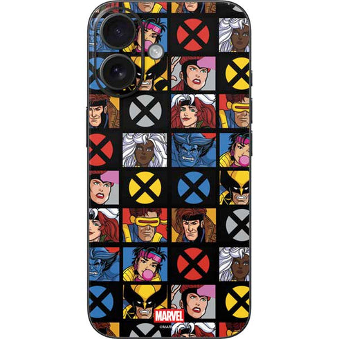 Marvel X-Men Pattern iPhone 16 Skin