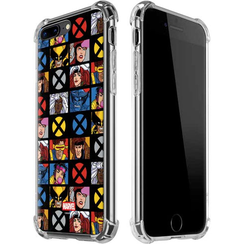 Marvel X-Men Pattern iPhone 7/8 Plus Clear Case