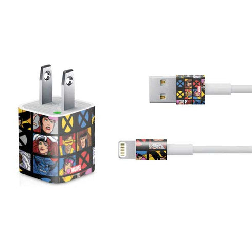 Marvel X-Men Pattern iPhone Charger (5W USB) Skin