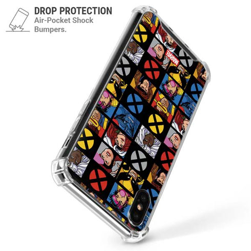 Marvel X-Men Pattern iPhone XS Max Clear Case