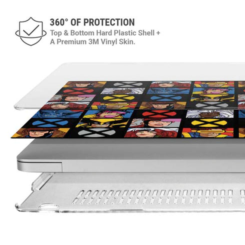 Marvel X-Men Pattern MacBook Pro 13in (2020) Case plus Skin