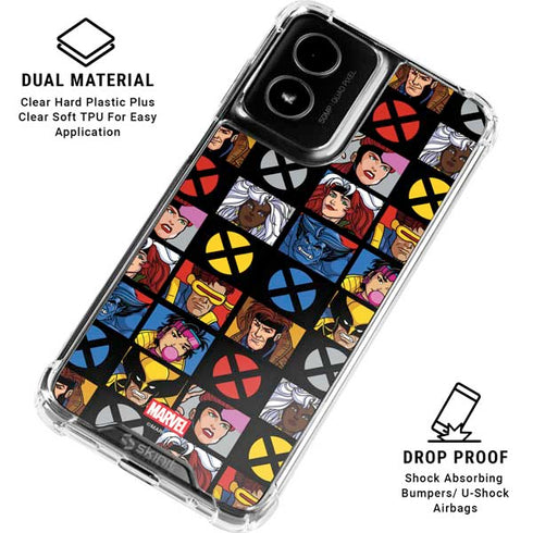 Marvel X-Men Pattern Moto G Power 5G (2024) Clear Case