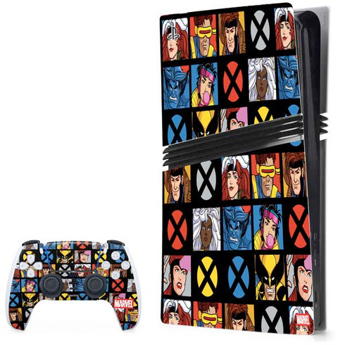 Marvel X-Men Pattern PS5 Pro Bundle Skin