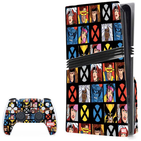 Marvel X-Men Pattern PS5 Pro Disk Bundle Skin