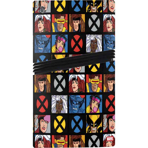 Marvel X-Men Pattern PS5 Pro Disk Console Skin
