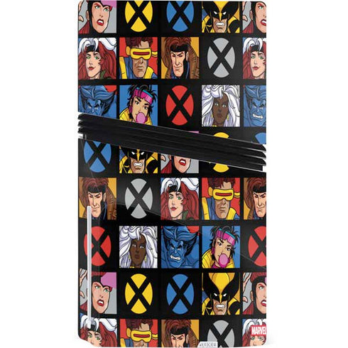 Marvel X-Men Pattern PS5 Pro Disk Console Skin