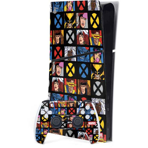 Marvel X-Men Pattern PS5 Slim Digital Edition Bundle Skin