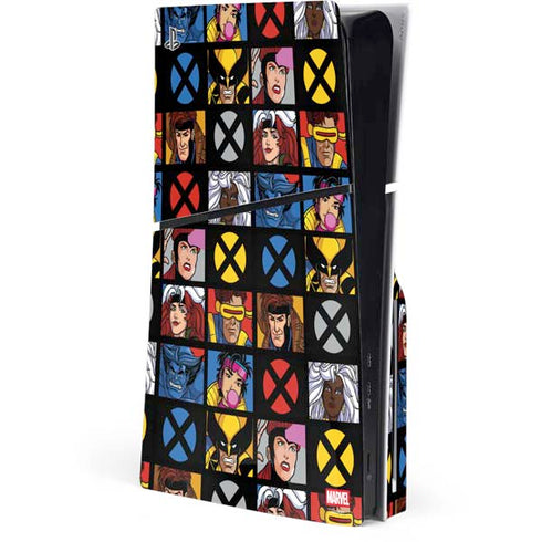 Marvel X-Men Pattern PS5 Slim Disk Console Skin
