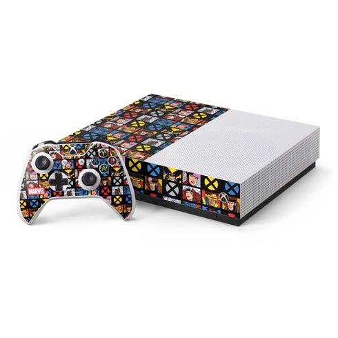 Marvel X-Men Pattern Xbox One S Console and Controller Bundle Skin