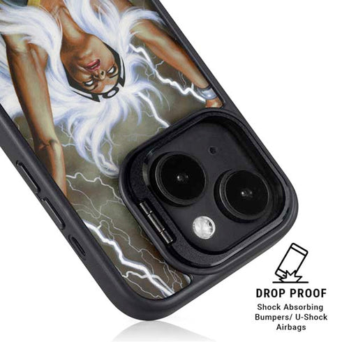 Marvel X-Men Storm by Joe Jusko iPhone 15 Plus Kickstand Case