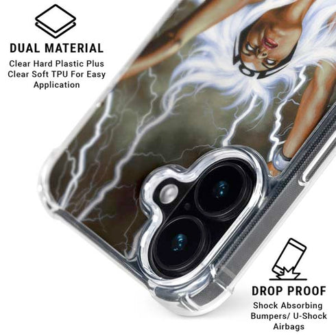 Marvel X-Men Storm by Joe Jusko iPhone 16 Plus Clear Case