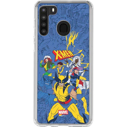 Marvel X-Men Team Galaxy A21 Clear Case