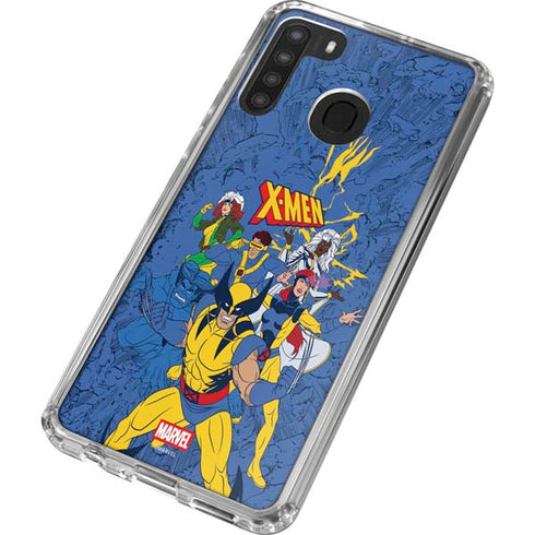 Marvel X-Men Team Galaxy A21 Clear Case