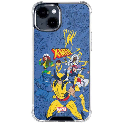 Marvel X-Men Team iPhone 15 Plus Clear Case