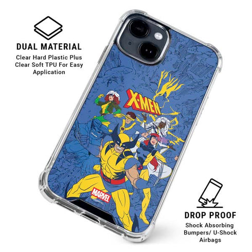 Marvel X-Men Team iPhone 15 Plus Clear Case