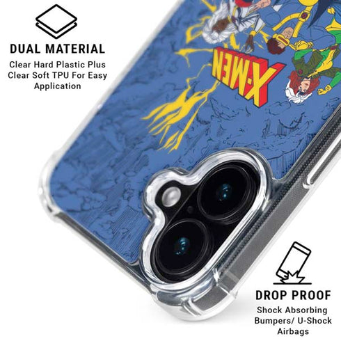 Marvel X-Men Team iPhone 16 Clear Case