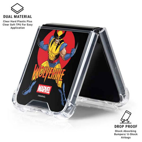 Marvel X-Men Wolverine Galaxy Z Flip7 Clear Case