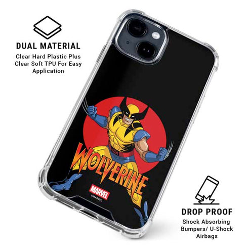 Marvel X-Men Wolverine iPhone 14 Plus Clear Case