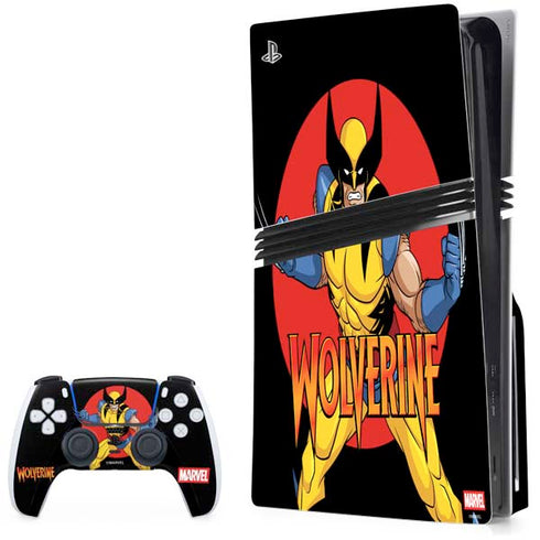 Marvel X-Men Wolverine PS5 Pro Disk Bundle Skin