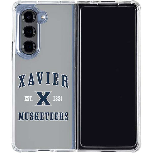 Xavier University Musketeers Est 1831 Galaxy Z Fold5 5G Clear Case