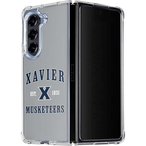 Xavier University Musketeers Est 1831 Galaxy Z Fold5 5G Clear Case
