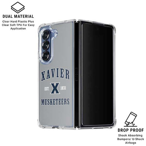 Xavier University Musketeers Est 1831 Galaxy Z Fold6 Clear Case