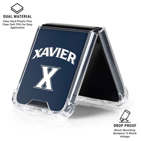 Xavier University Galaxy Z Flip7 Clear Case