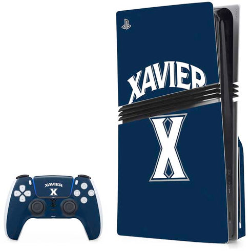 Xavier University PS5 Pro Disk Bundle Skin