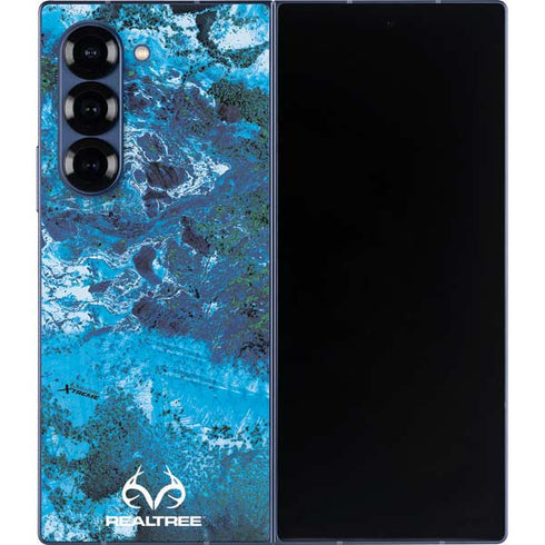RealTree Xtreme Blue Camo Galaxy Z Fold6 Skin
