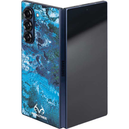 RealTree Xtreme Blue Camo Galaxy Z Fold6 Skin