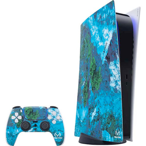 RealTree Xtreme Blue Camo PlayStation PS5 Skins