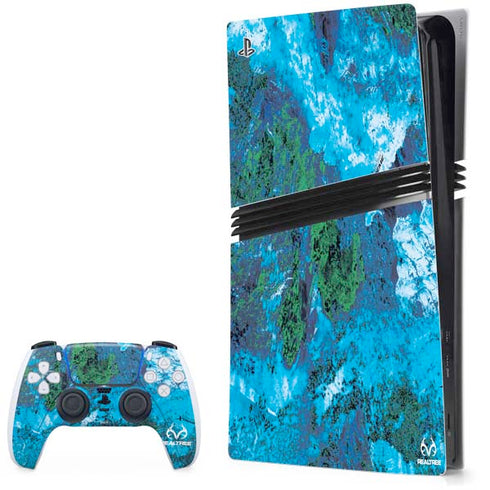 RealTree Xtreme Blue Camo PS5 Pro Bundle Skin
