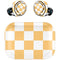 Yellow and White Checkerboard Amazon Echo Buds Skin