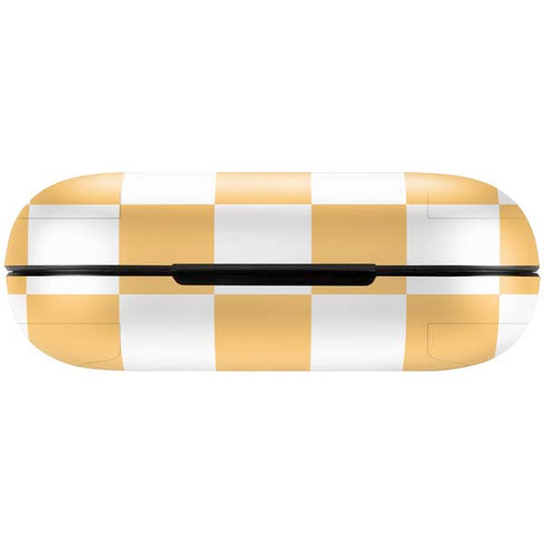 Yellow and White Checkerboard Amazon Echo Buds Skin