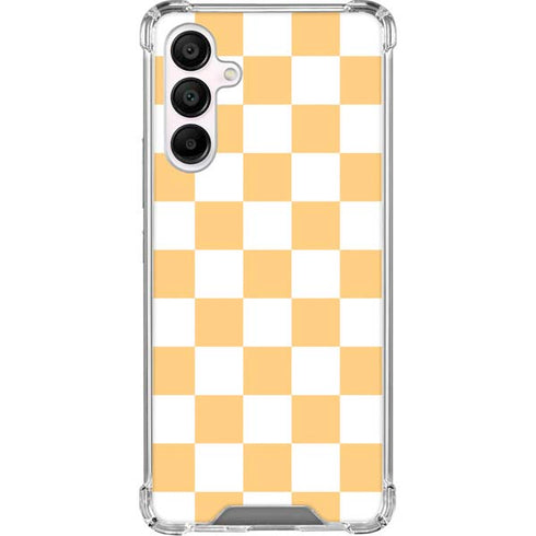 Yellow and White Checkerboard Galaxy A16 5G Clear Case