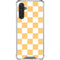 Yellow and White Checkerboard Galaxy A17 Clear Case