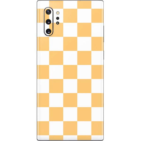Yellow and White Checkerboard Galaxy Note 10 Plus Skin