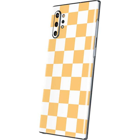 Yellow and White Checkerboard Galaxy Note 10 Plus Skin