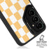 Yellow and White Checkerboard Galaxy S25 Kickstand Case