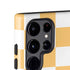 Yellow and White Checkerboard Galaxy S25 Ultra Impact Case