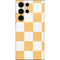 Yellow and White Checkerboard Galaxy S25 Ultra Skin
