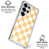 Yellow and White Checkerboard Galaxy S25 Ultra Clear Case