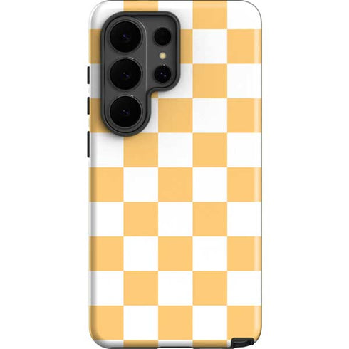 Yellow and White Checkerboard Galaxy S26 Ultra Impact Case