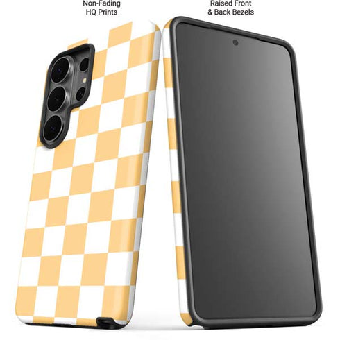 Yellow and White Checkerboard Galaxy S26 Ultra Impact Case